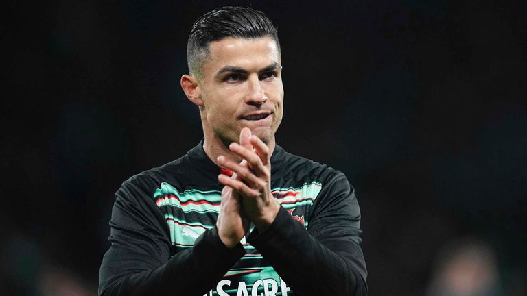 23 Mart 2025: Portekiz'den Cristiano Ronaldo, bir Uefa Nations League maçında, Portekiz ve Danimarka, Jos .... Alvalade Stadyumu, Lissabon, Portekiz'de bakıyor. Ulrik Pedetsen/CSM (Kredi Resmi: .. Ulrik Pedetsen/Cal Sport Media) (Cal Sport Medyası AP görüntüleri aracılığıyla)