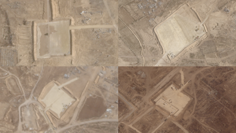 Newly constructed compounds in Gaza, May 2025. Pics: Planet Labs PBC