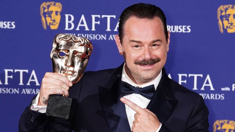 Danny Dyer in the press room after winning the Male Performance in a Comedy Programme Award for 'Mr Bigstuff' during the 2025 BAFTA Television Awards with P&O Cruises at Southbank Centre's Royal Festival Hall, London. Picture date: Sunday May 11, 2025.
