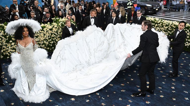 Diana Ross at the Met Gala. Pic: AP