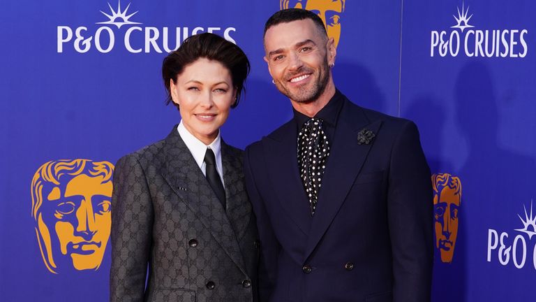 Emma and Matt Willis at the BAFTA TV Awards 2025