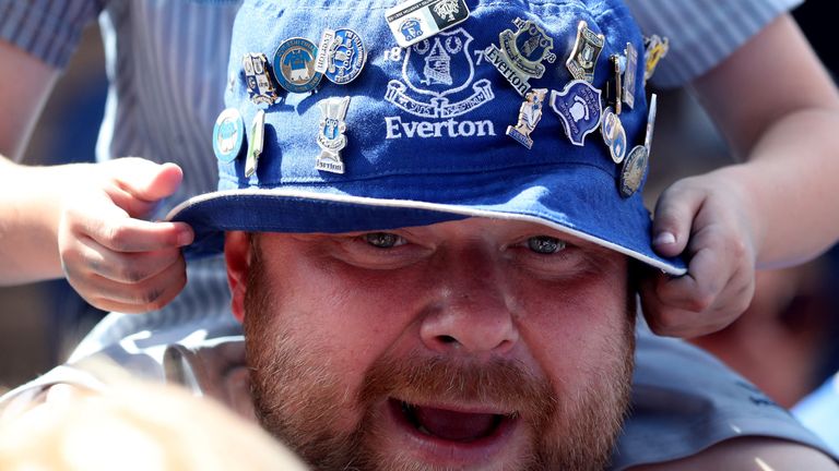 A fan in tears as the final whistle blows. Pic: Reuters