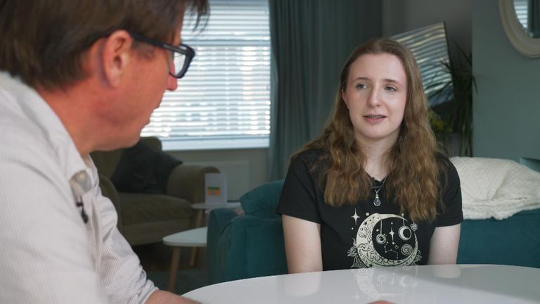 Evie speaks to Sky's Jason Farrell