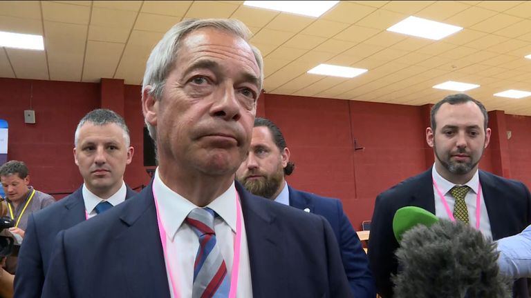 &#39;This is a whole different politics,&#39; Farage tells Sky News after by-election win
