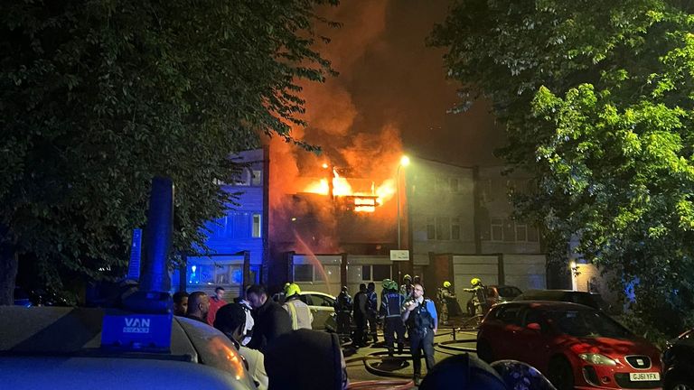 Man arrested on suspicion of murder as mother and her three children die in house fire