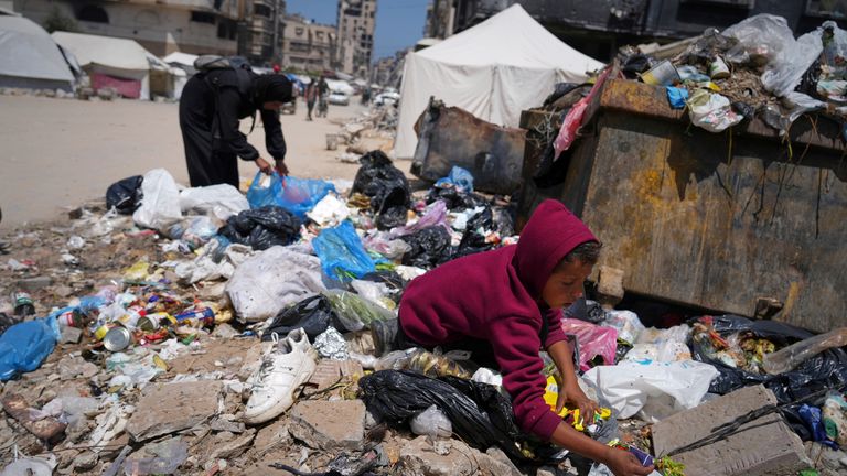 'We’re dying of hunger... if we don't eat, we'll die', Islam Abu Taeima said.