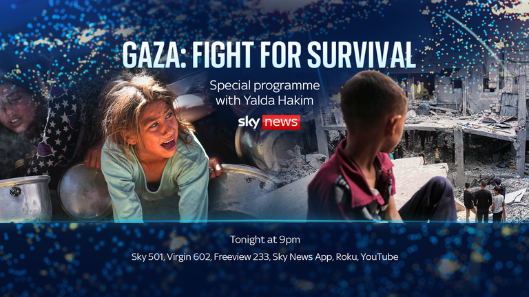 Gaza: Fight for Survival Sky News teaser/promo image