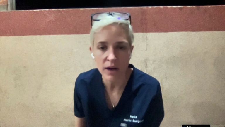 Still of Dr Victoria Rose working in Gaza