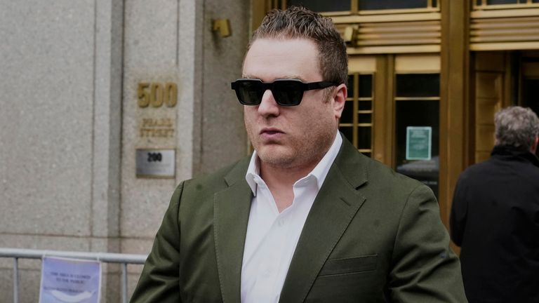 George Kaplan leaves Federal Court after testifying at the trial of Sean "Diddy" Combs, in New York, Thursday, May 22, 2025. (AP Photo/Richard Drew)