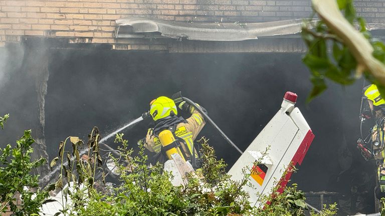 Plane crash in Germany. Pic: AP
