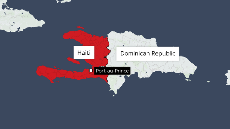 Haiti - gang controlled - map