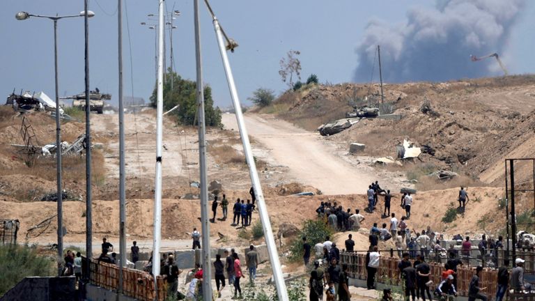 Israel has accepted a US Gaza ceasefire proposal, the White House has said. Pic: AP
