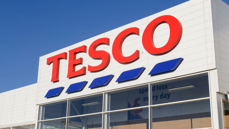 A Tesco store and sign. Pic: iStock