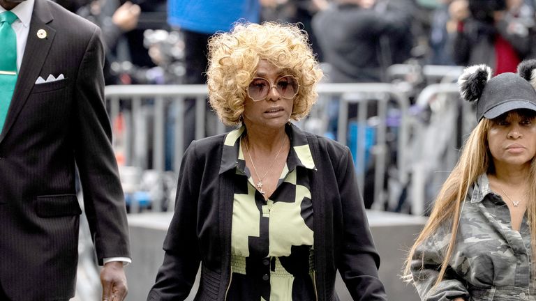 Janice Combs arrives at Federal court during the Sean "Diddy" Combs' sex trafficking and racketeering conspiracy trial at U.S. court in Manhattan, in New York City, U.S., May 15, 2025.   REUTERS/David 'Dee' Delgado