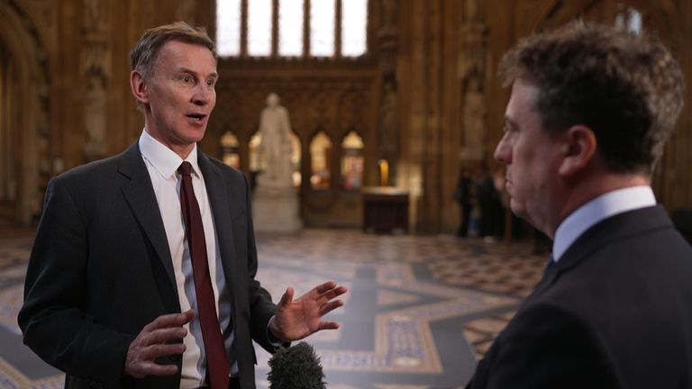 Jeremy Hunt told Sky News that "the vast majority of the extra funding for the NHS has gone into pay-rises, without asking for productivity in return"