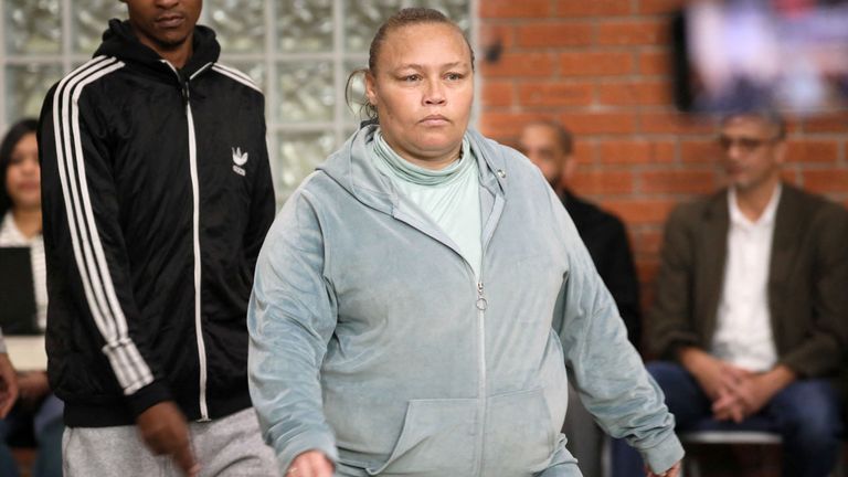 Kelly Smith, the mother of Joshlin Smith, arrives for her sentencing hearing.
Pic: Reuters