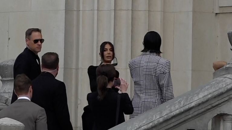 Kim Kardashian arrives at court to 'confront' her alleged attackers in Paris robbery trial
