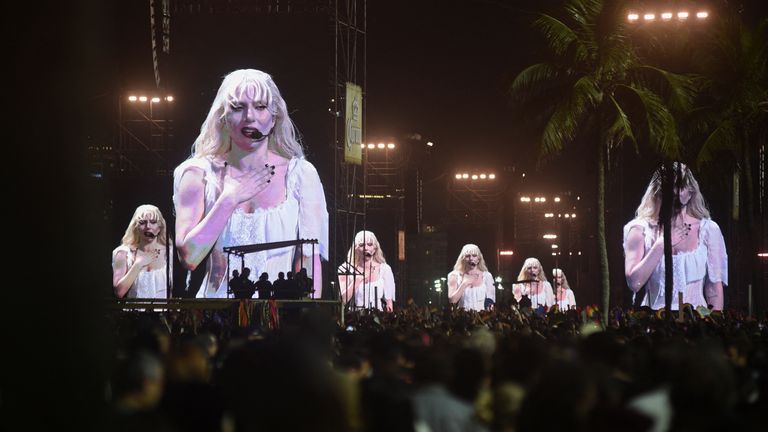 People attend Lady Gaga's open concert at Copacabana beach in Rio de Janeiro, Brazil, May 3, 2025. REUTERS/Tita Barros