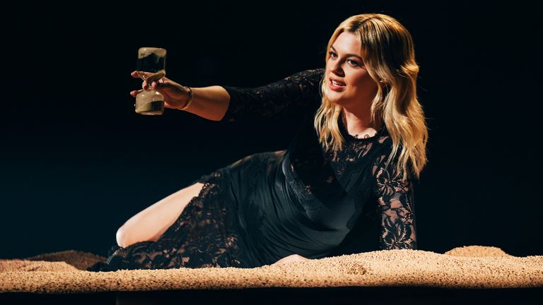 Louane performing Maman for France. Pic: EBU