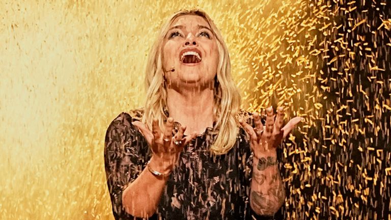 Louane sings Maman for France. Pic: AP