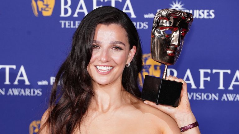 Marisa Abela in the press room after winning the Leading Actress Award for 'Industry' during the 2025 BAFTA Television Awards with P&O Cruises at Southbank Centre's Royal Festival Hall, London. Picture date: Sunday May 11, 2025.