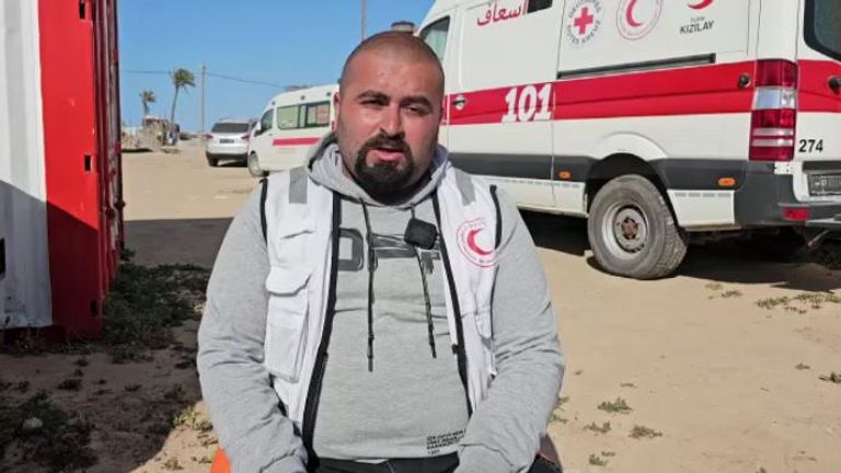 Munther Abed was the only other survivor of the Israeli attack on the medical workers' convoy