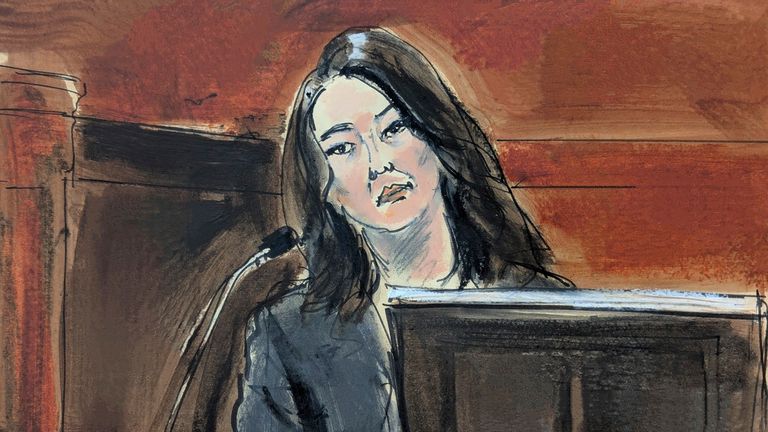 Former make up artist for Cassie Ventura, Mylah Morales testifies on the witness stand during Sean "Diddy" Combs' sex trafficking and racketeering trial in Manhattan federal court,Thursday, May 22, 2025, in New York. (Elizabeth Williams via AP)