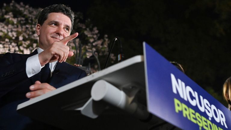 Presidential candidate Nicusor Dan.
Pic: AP/Eduard Vinatoru