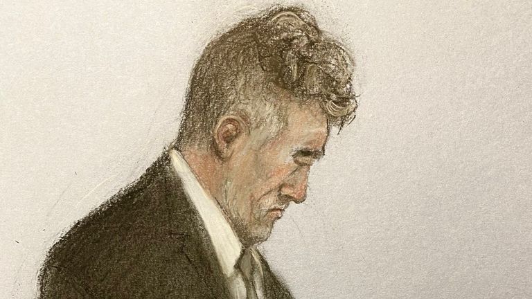 Court artist sketch by Elizabeth Cook of Paul Doyle, 53, appearing at Liverpool Magistrates' Court. Pic: PA