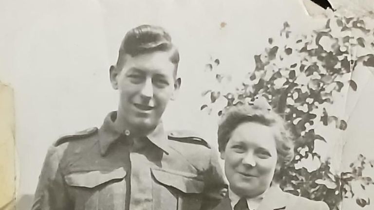 Pauline Alexander with her brother Peter Kipling who died before he was due to be sent to the front for D-Day