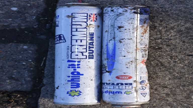 Gas canisters found at the scene. Pic: CPS
PICTURE SUBMITTED BY CPS ON EMAIL VIA ELLA GRIFFITH, North of England producer:
Shown in court.
A drug dealer who admitted to manslaughter after a house explosion, caused by gas canisters used to make cannabis sweets. Reece Galbraith, 33, admitted to manslaughter over the deaths of Archie York, seven, and Jason "Jay" Laws, 35, after the blast in Violet Close in Benwell, Newcastle, on 16 October 2024.
UPLOADED 14 MAY 2025.
