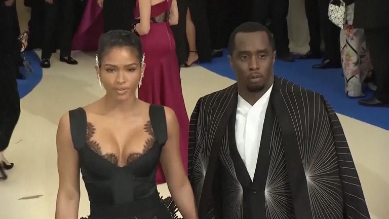 Diddy and Cassie together on the red carpet