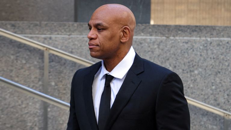 Male exotic dancer Sharay Hayes, arrives at the Federal courthouse to testify in the Sean "Diddy" Combs' sex trafficking and racketeering conspiracy trial at U.S. court in Manhattan, in New York City, U.S., May 20, 2025. REUTERS/Brendan McDermid