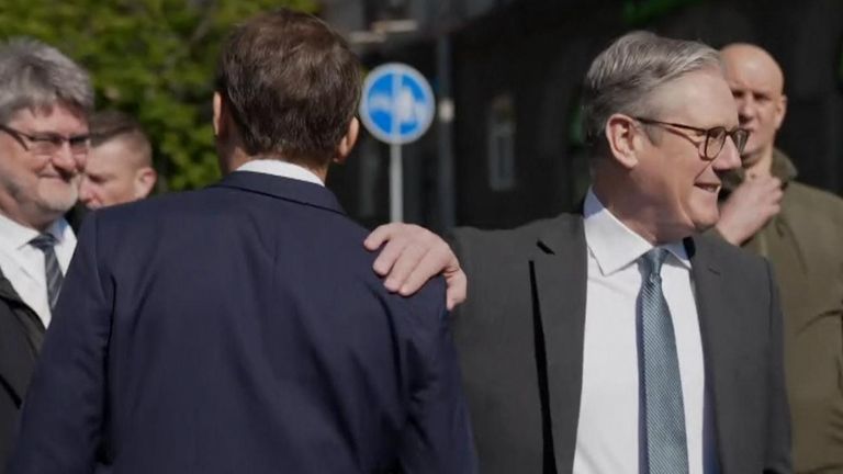 Sir Keir Starmer and Emmanuel Macron demonstrate strong bond as they visit Ukraine