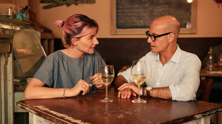 Chef and owner Matilde Pettini opened Dalla Lola in 2021 and discusses their dishes with Mr Tucci. Pic: National Geographic/Matt Holyoak