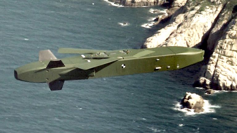 FILE -In this photo provided by South Korea Defense Ministry, a Taurus missile flies during a drill off the country's western coast in South Korea, Wednesday, Sept. 13, 2017. The German government on Monday vehemently rejected allegations that Russia's leak of a conversation by high-ranking German military officers was an indication that Germany was preparing a war against Russia, while at the same time it sought to contain the domestic fallout from the leak and promised a quick investigation into how it was possible that a conversation by top German military personnel could be intercepted and published. (South Korea Defense Ministry via AP, File)