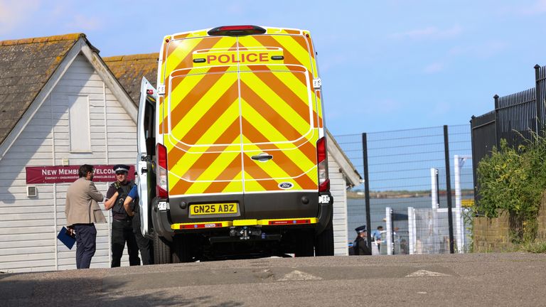 Policja na miejscu w Gravesend
