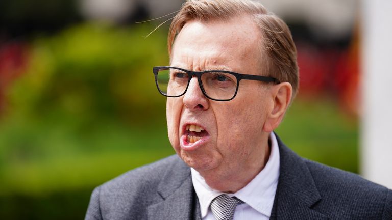 Actor Timothy Spall performs his reading of Sir Winston Churchill&#39;s 1945 victory speech, during the 80th anniversary of VE Day, and in honour of those who served during the Second World War, in central London. Picture date: Monday May 5, 2025.
