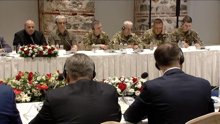 Ukrainian and Russian delegations meet in Turkey