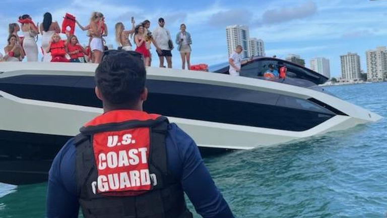 Reports in the US said those on board were influencers. 
Pic: US Coast Guard Southeast