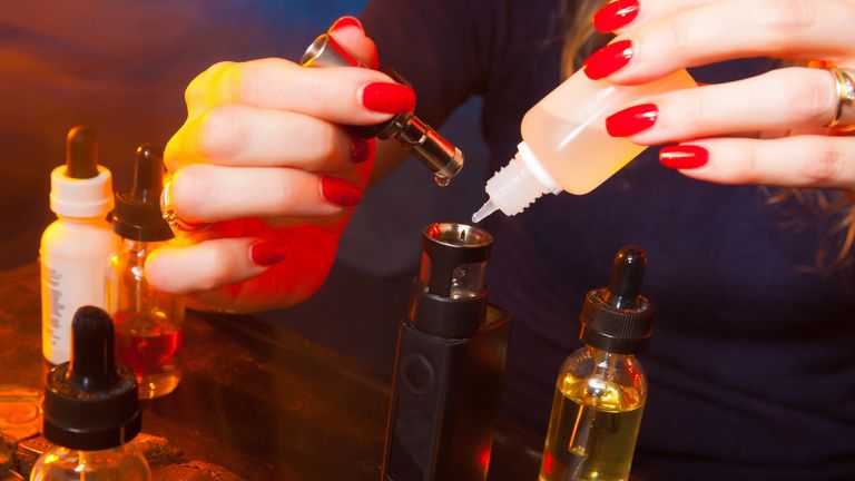 Liquid being added to vape. Pic: iStock