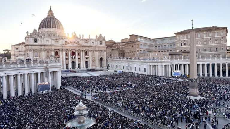 Collect loyal in the field of St. Peter as Pope Leo XIV, Cardinal Robert Prevost from the selected United States, in the Vatican, May 8, 2025. Reuters/Murad Sezer TPX Picture that day     