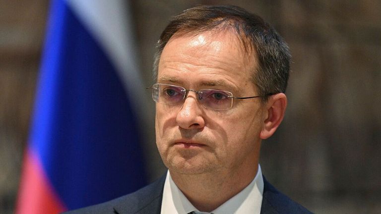 Negociador ruso Vladimir Medinsky. Imagen: AP