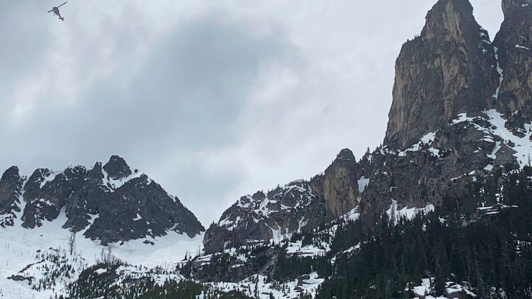 The Early Winters Spire peaks. Pic: Okanogan County Sheriff's Office/AP

