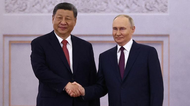 Xi and Putin. Pic: Reuters
