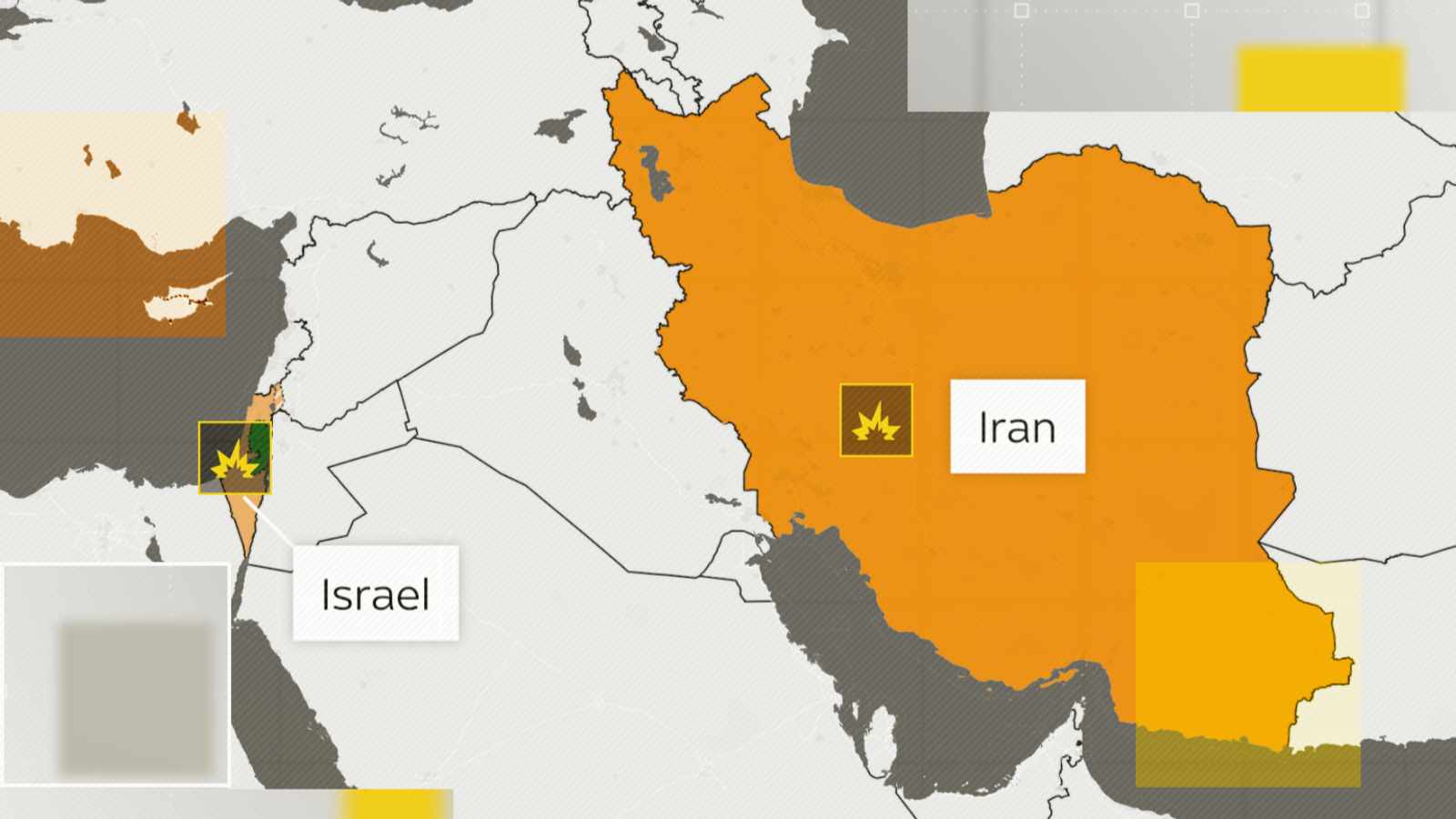 Israel-Iran conflict: Maps tracking the strikes in each country