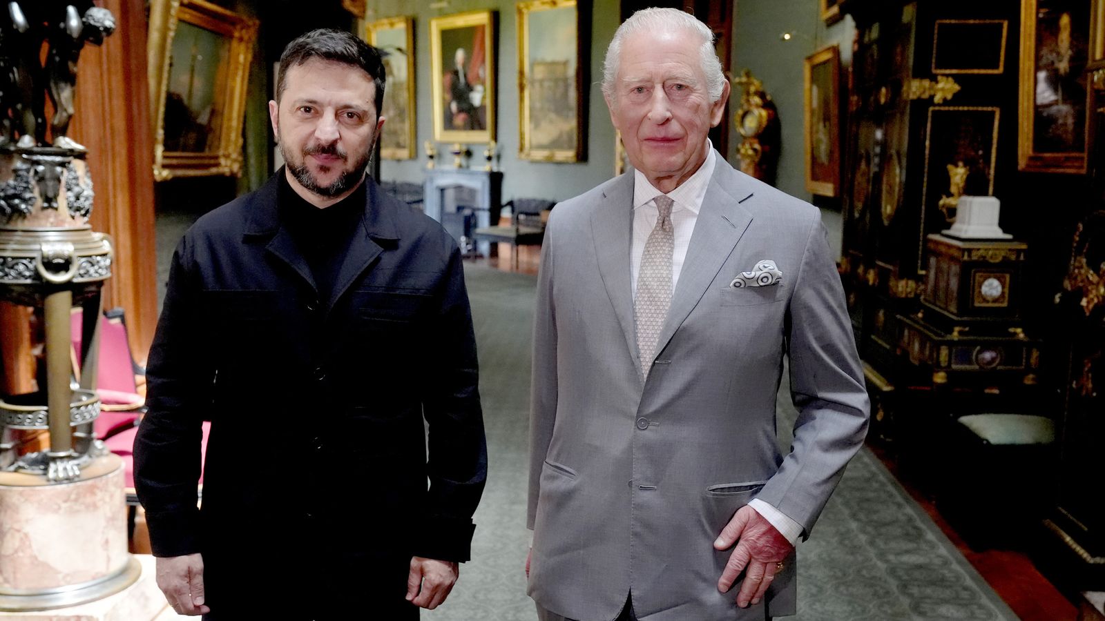 Volodymyr Zelenskyy meets the King ahead of talks with Sir Keir Starmer