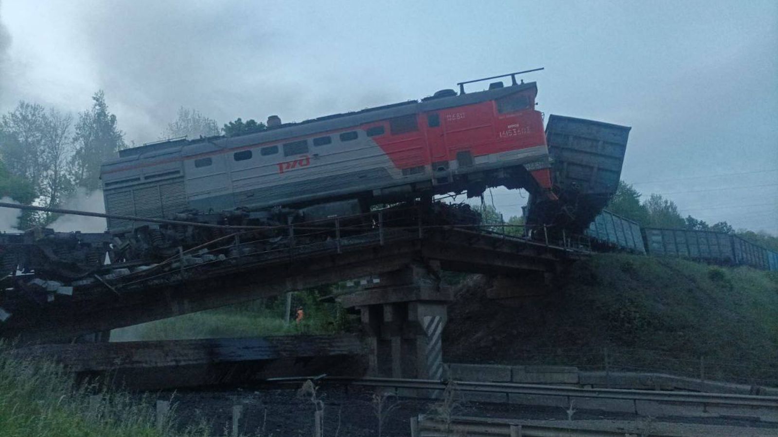 Seven killed and dozens injured as two bridges collapse in Russia