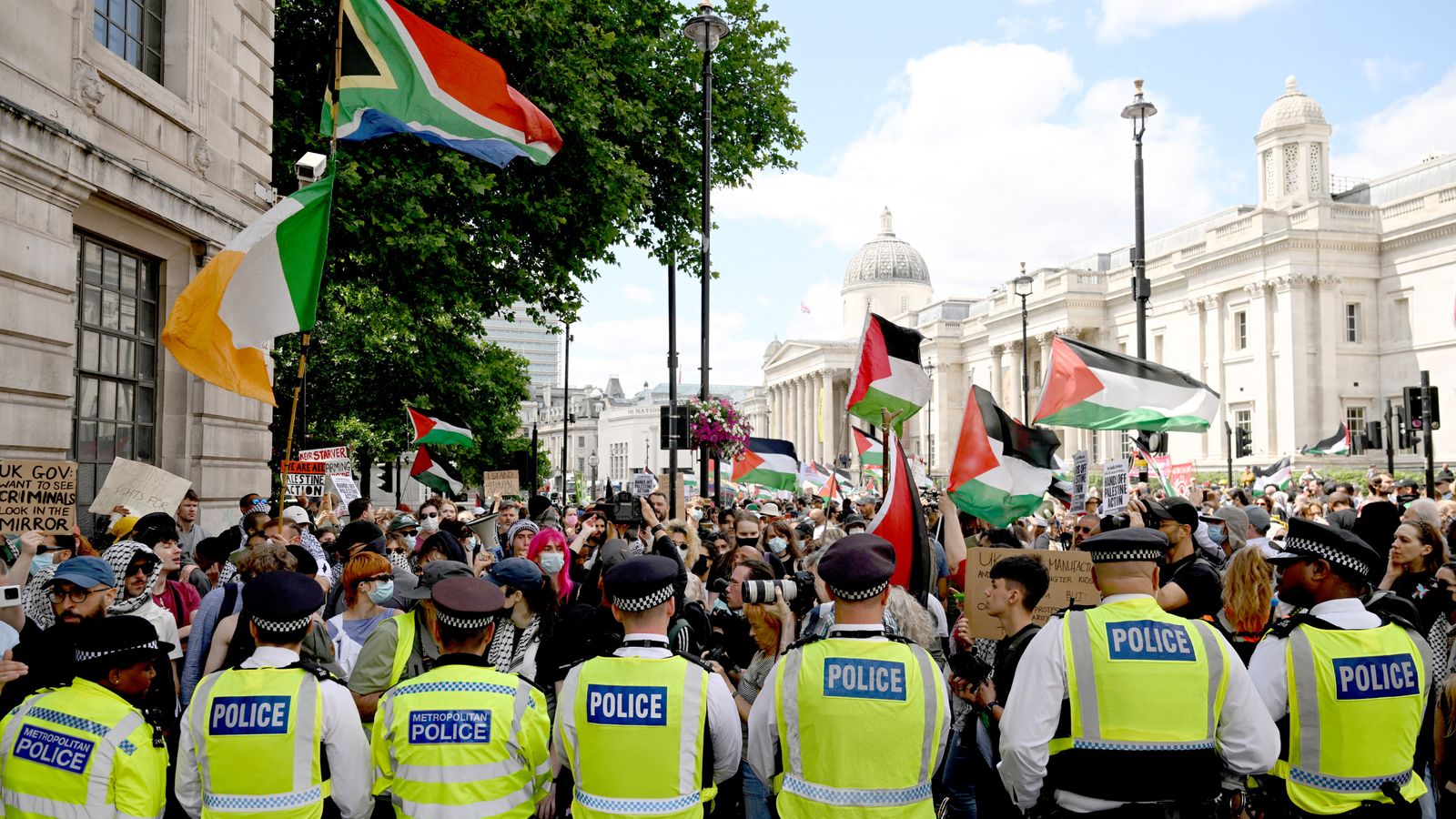 Six charged with terror offences over support for Palestine Action