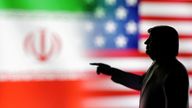 FILE PHOTO: A 3D-printed miniature model depicting U.S. President Donald Trump, Iranian and U.S. flags in this illustration taken, April 17,